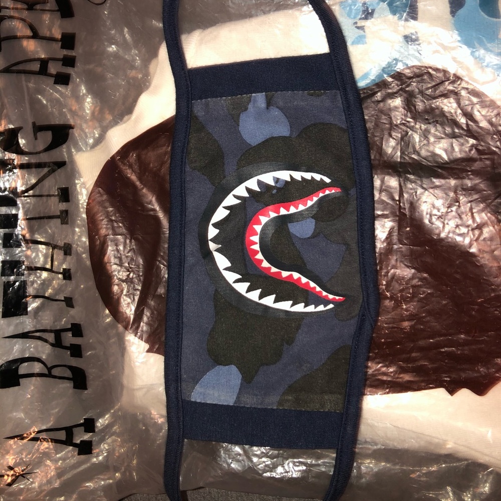 Authentic navy camo Bape mask